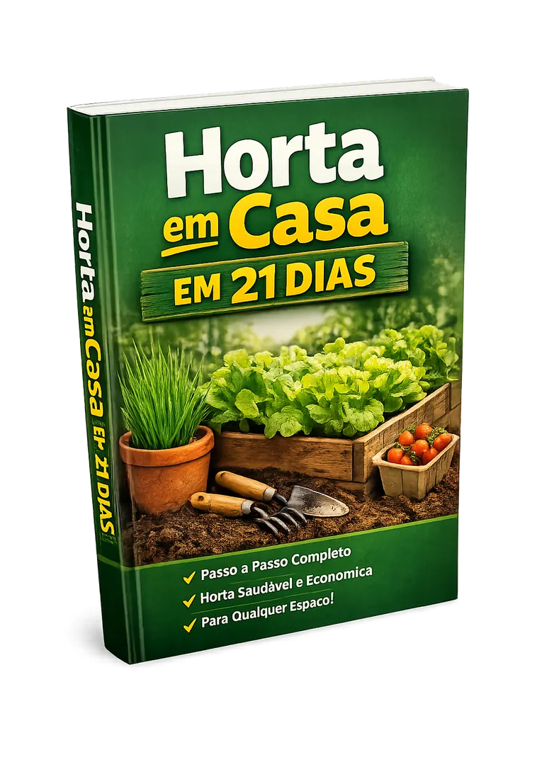 Capa do ebook Horta em Casa em 21 Dias.